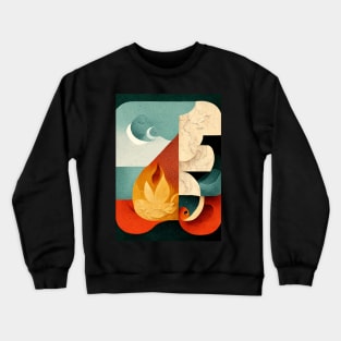 Four Abstract Elements Crewneck Sweatshirt